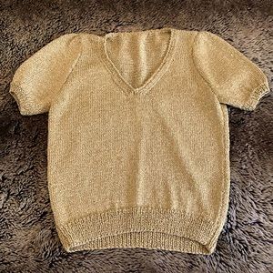 Vintage Gold Knit Blouse